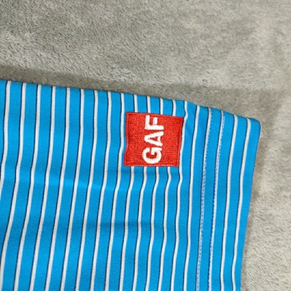 Bobby Jones Shirt Mens Large Blue Striped Golf Performance‎ Polo Short Sleeve - Picture 6 of 11